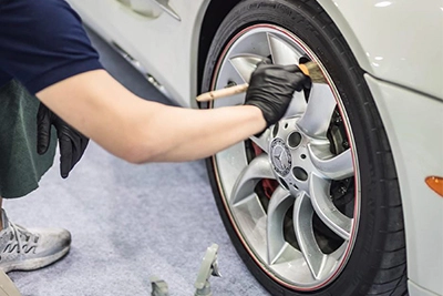 車体側面施工